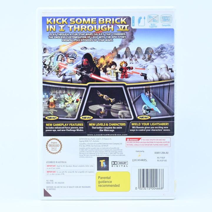 LEGO Star Wars: The Complete Saga - Nintendo Wii Game + Manual - MINT DISC