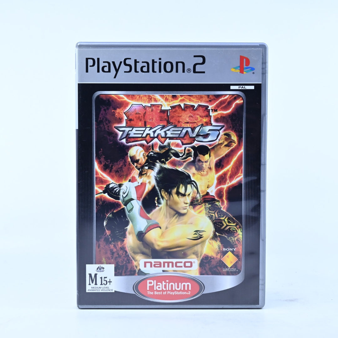 Tekken 5 - Sony Playstation 2 / PS2 Game + Manual - PAL - MINT DISC!