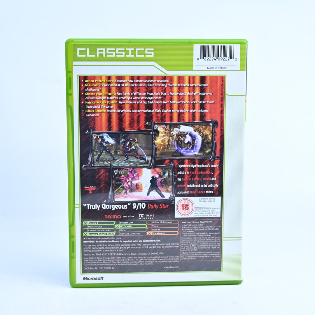 Ninja Gaiden Black - Original Xbox Game + Manual - PAL - MINT DISC!