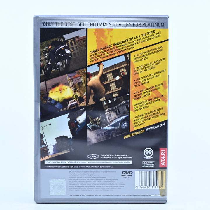 Driv3r - Sony Playstation 2 / PS2 Game + Manual - PAL - MINT DISC!