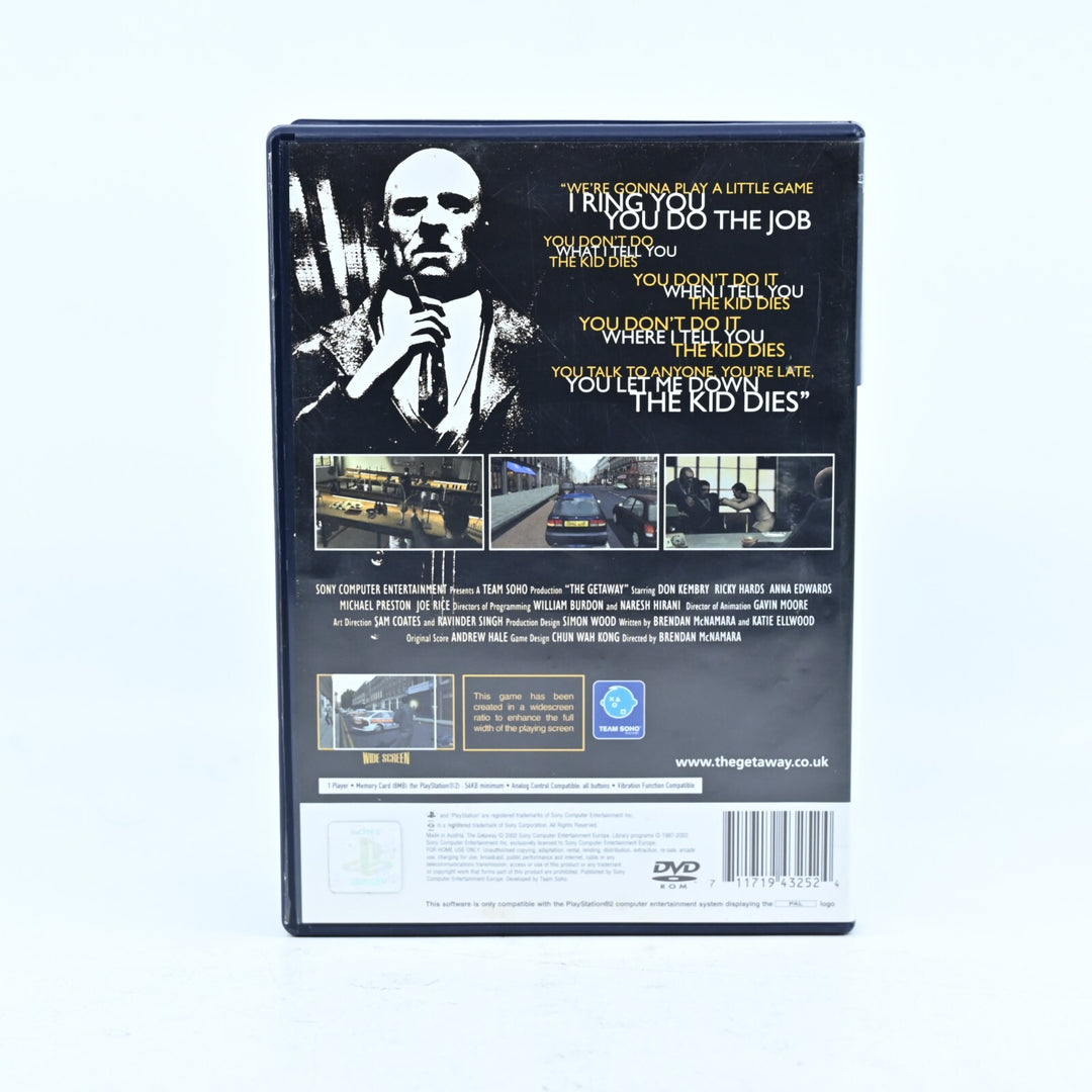 The Getaway - Sony Playstation 2 / PS2 Game + Manual - PAL - MINT DISC!