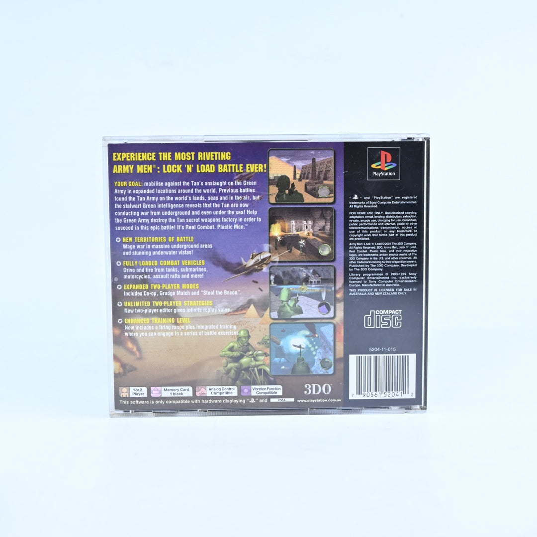 Army Men Lock 'N' Load - Sony Playstation 1 Game + Manual - PAL - MINT DISC!