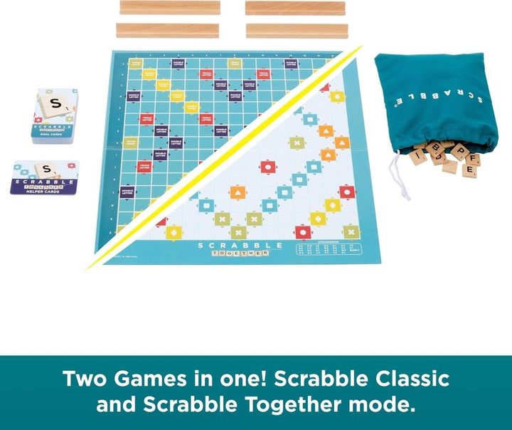 Scrabble Core Wood - ENGLISH - New Version - Board Game - Table Top Game