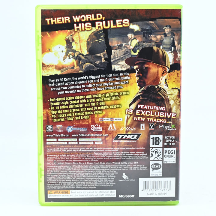 50 Cent: Blood on The Sand - Xbox 360 Game + Manual - PAL - MINT DISC!