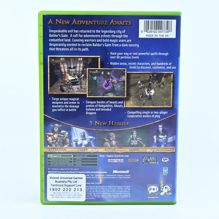 Baldur's Gate Dark Alliance II - Original Xbox Game + Manual - PAL - MINT DISC!