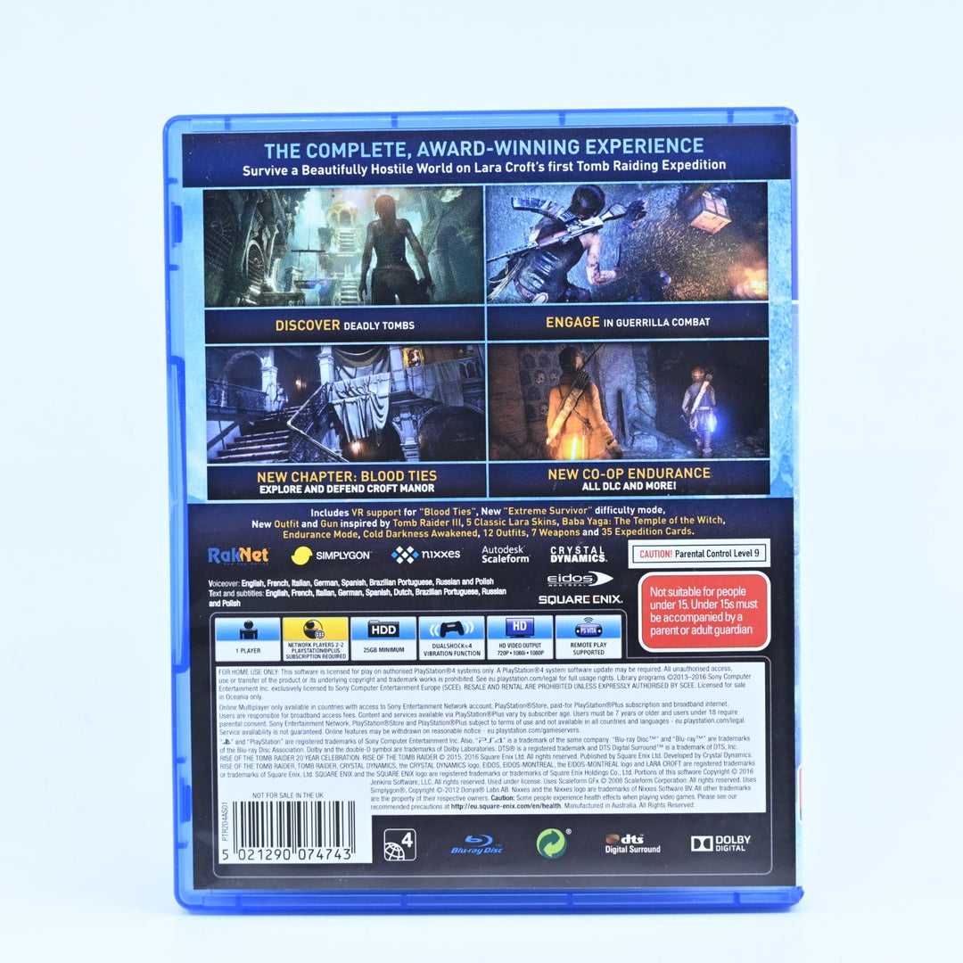 Rise of the Tomb Raider - 20 Year Celebration - Sony Playstation 4 / PS4 Game