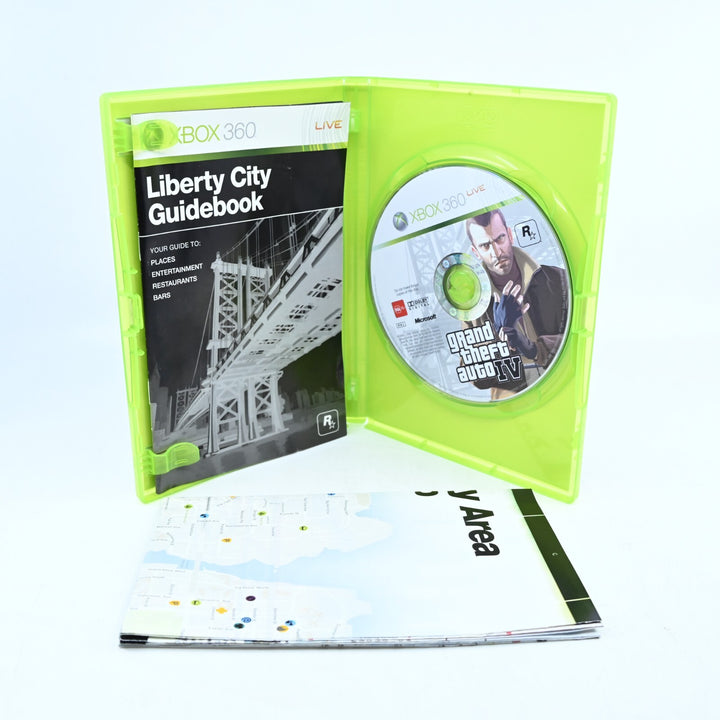 Grand Theft Auto IV 4 - Xbox 360 Game + Manual + Map - PAL - MINT DISC!