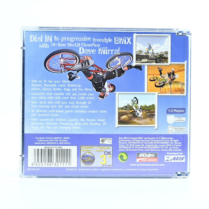 Dave Mirra Freestyle BMX - Sega Dreamcast Game - PAL - NEAR MINT!