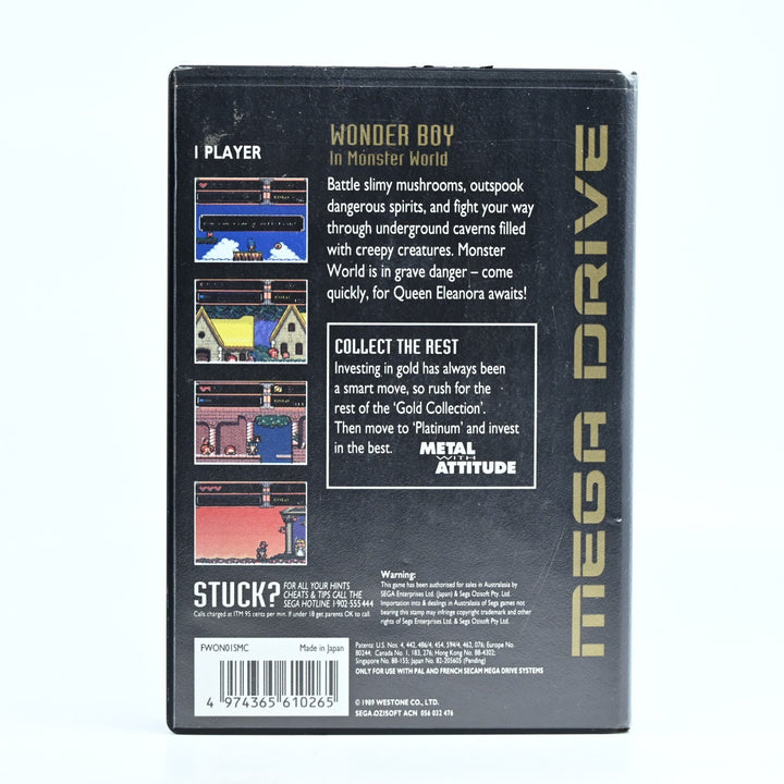 Wonder Boy In Monster World - No Manual - Sega Mega Drive Game - PAL - FREE POST