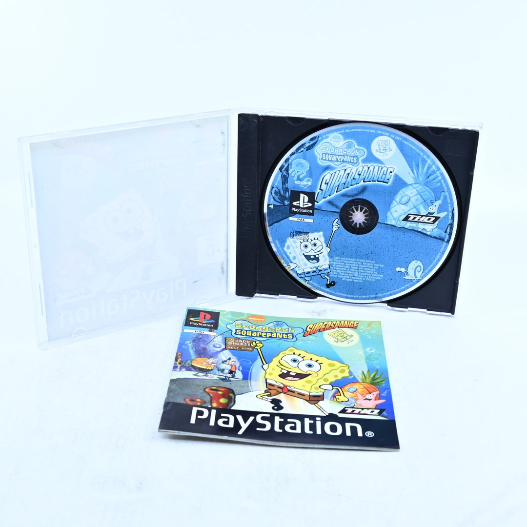 SpongeBob SquarePants: SuperSponge - Sony Playstation 1 / PS1 Game + Manual