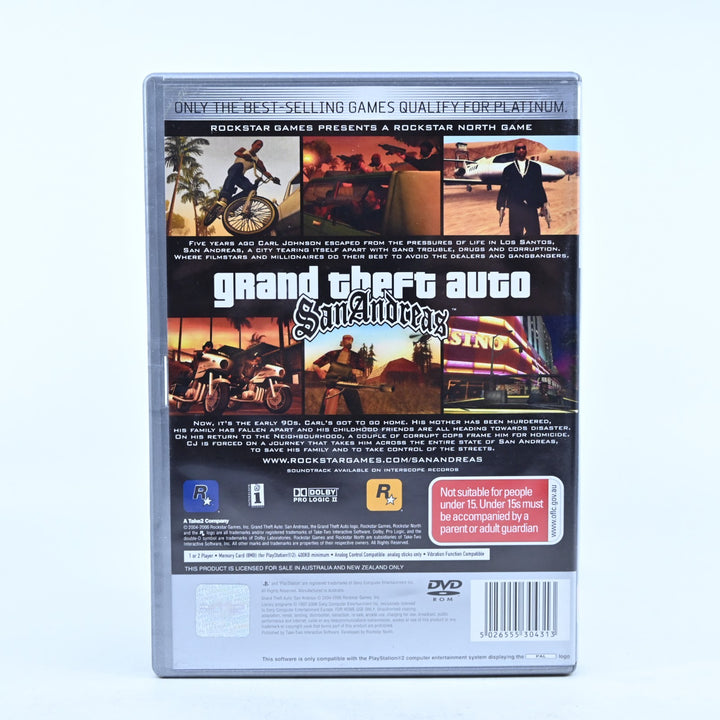Grand Theft Auto: San Andreas - Sony Playstation 2 / PS2 Game + Manual + Map