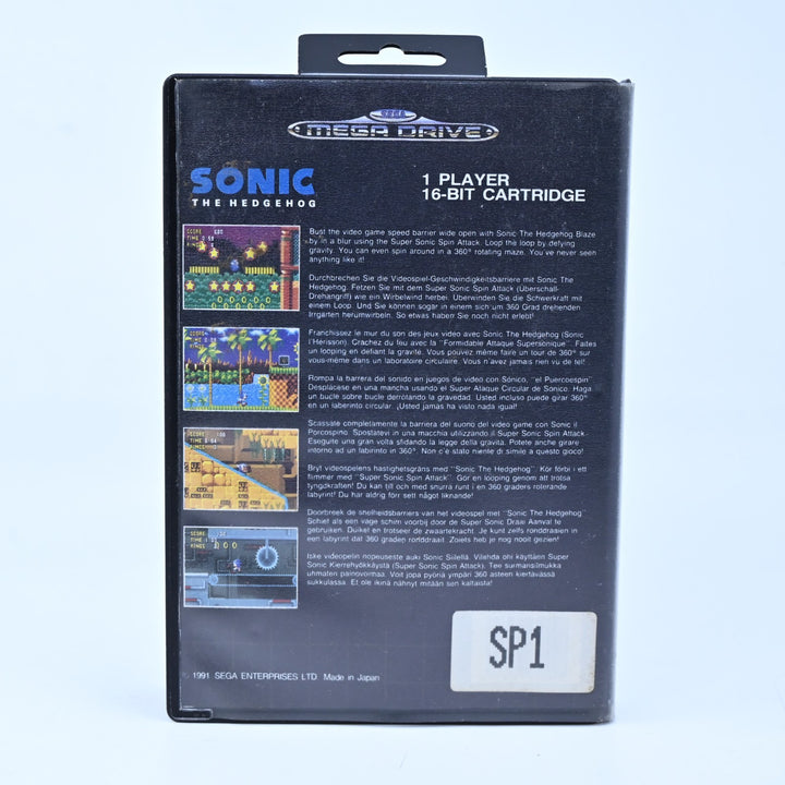 Sonic The Hedgehog - Sega Mega Drive Game - No Manual - PAL - FREE POST!