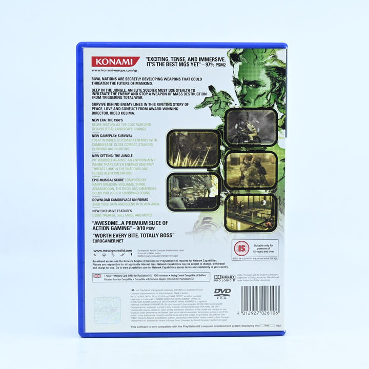 Metal Gear Solid 3: Snake Eater - Sony Playstation 2 / PS2 Game + Manual - PAL