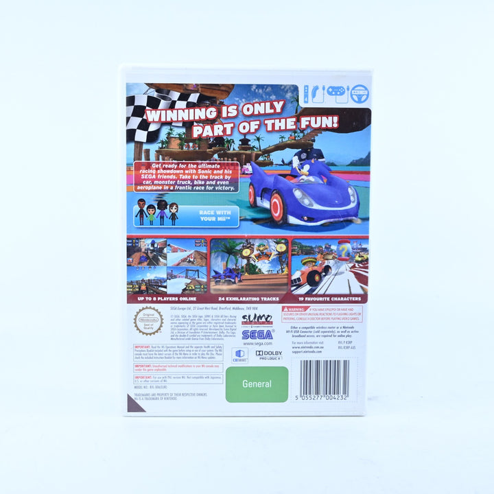 Sonic &amp; Sega All-Stars Racing - Nintendo Wii Game - No Manual - PAL