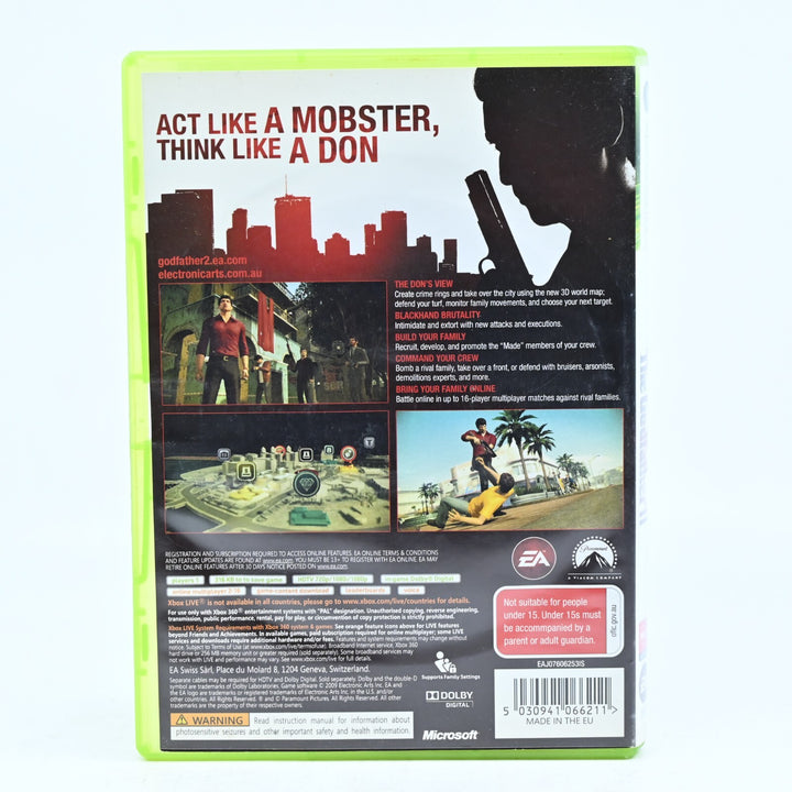 The Godfather II 2 - Xbox 360 Game + Manual - PAL