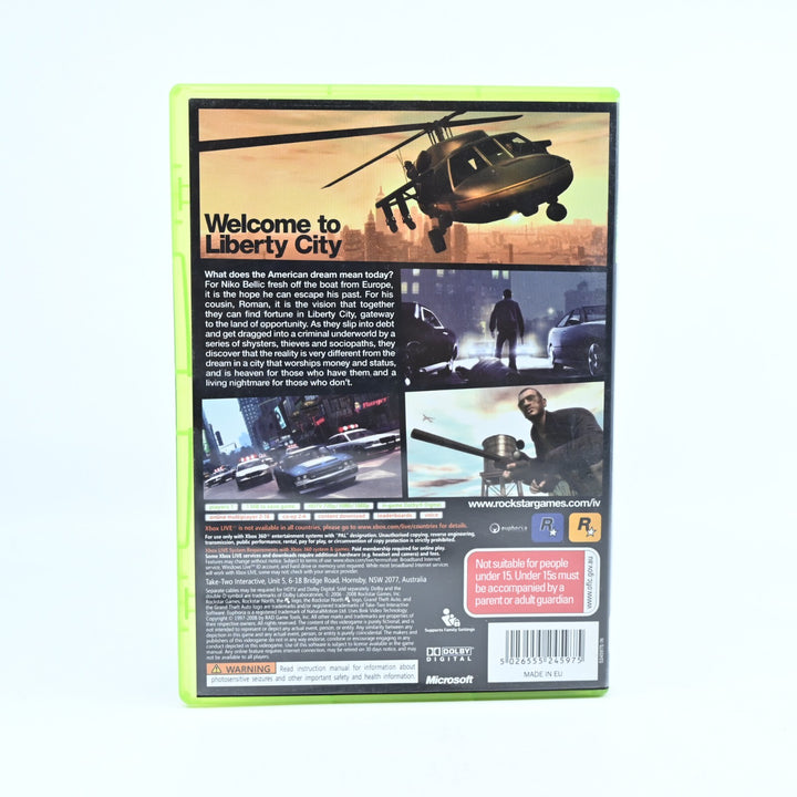 Grand Theft Auto IV 4 - Xbox 360 Game + Manual - No Map - PAL - MINT DISC!