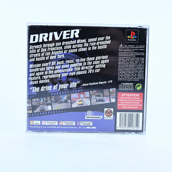 Driver - Sony Playstation 1 / PS1 Game + Manual - PAL - MINT DISC!