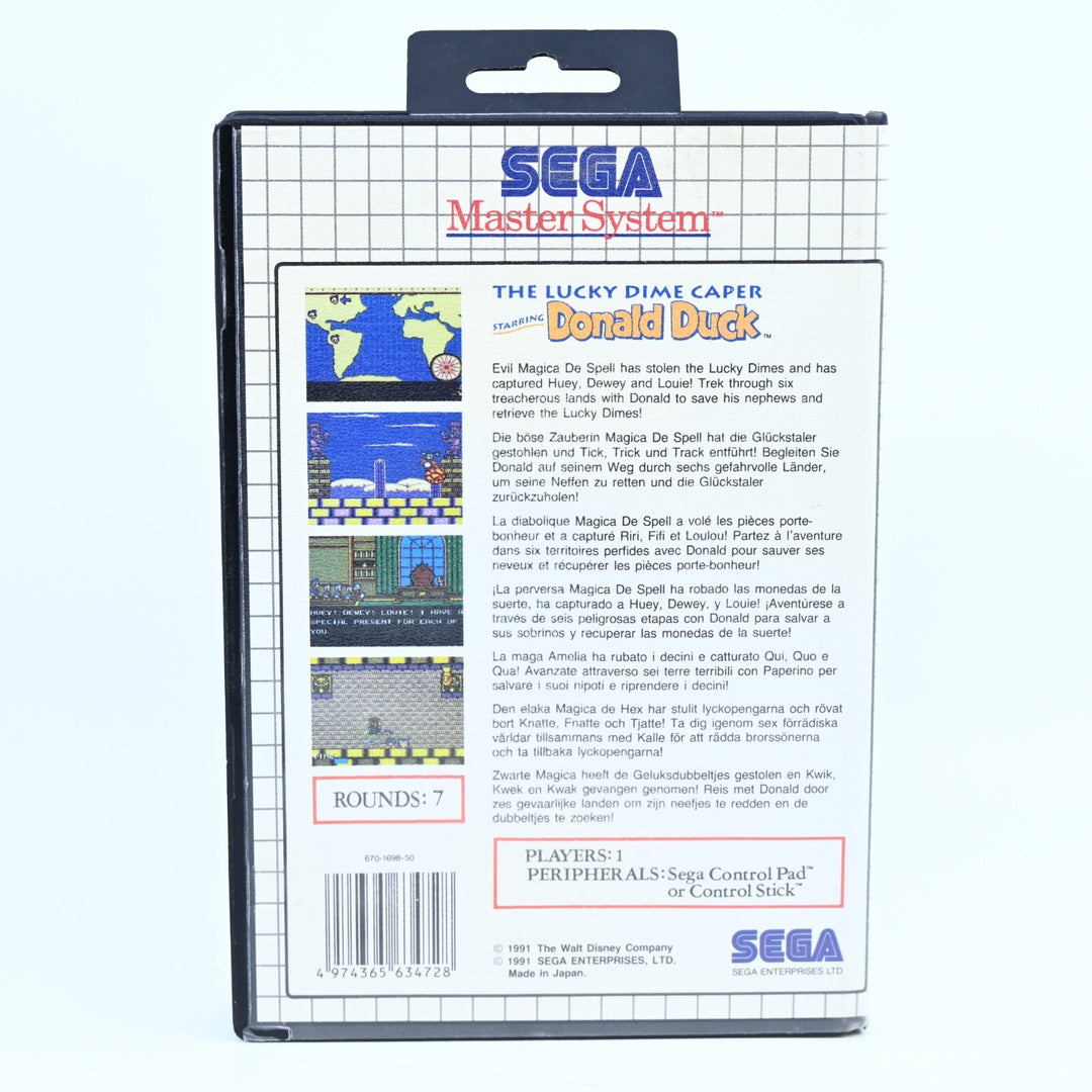 The Lucky Dime Caper - No Manual - Sega Master System Game - PAL - FREE POST!