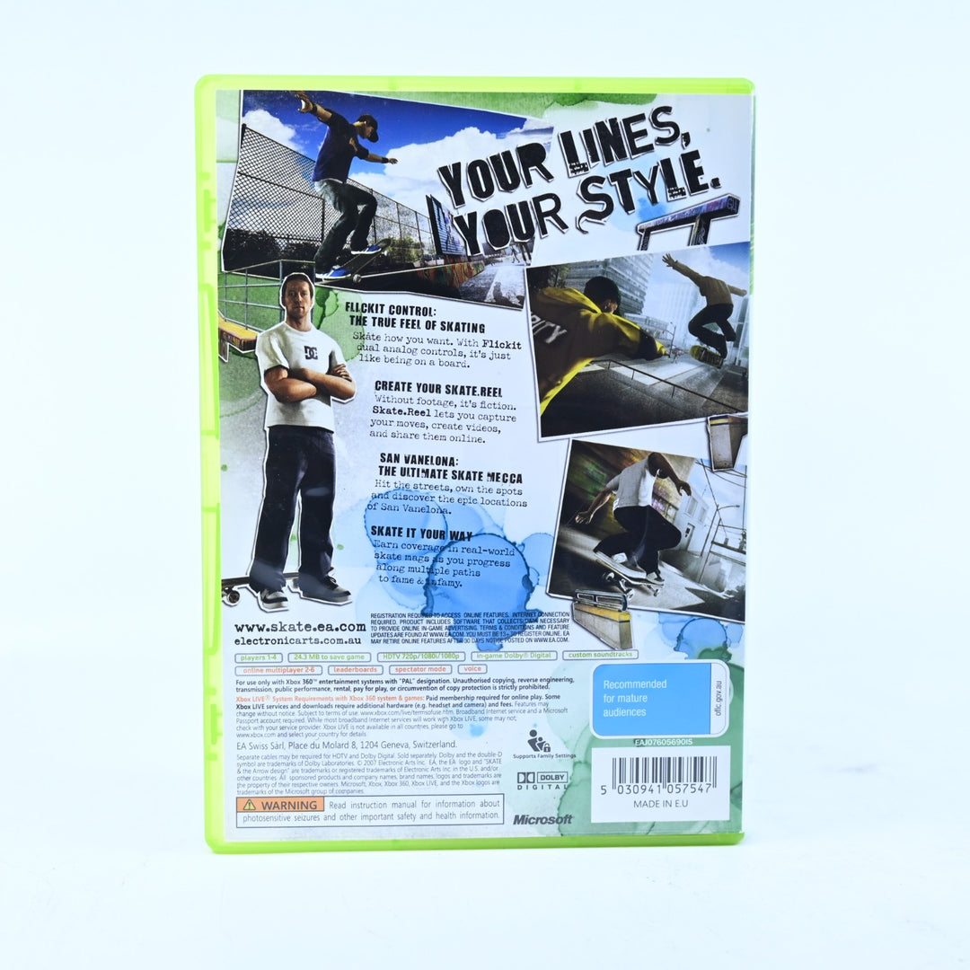 Skate - Xbox 360 Game + Manual - PAL - MINT DISC!
