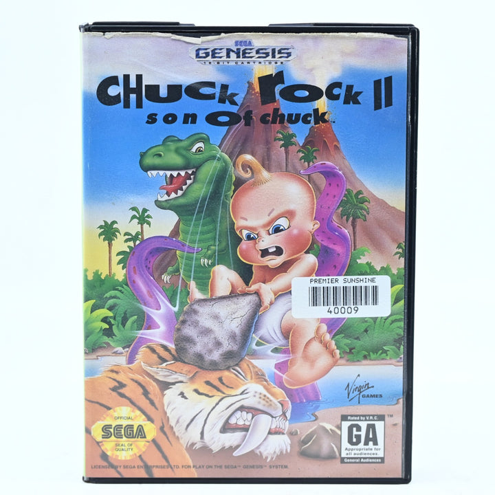 Chuck Rock II 2: Son of Chuck - Sega Genesis Game - FREE POST!
