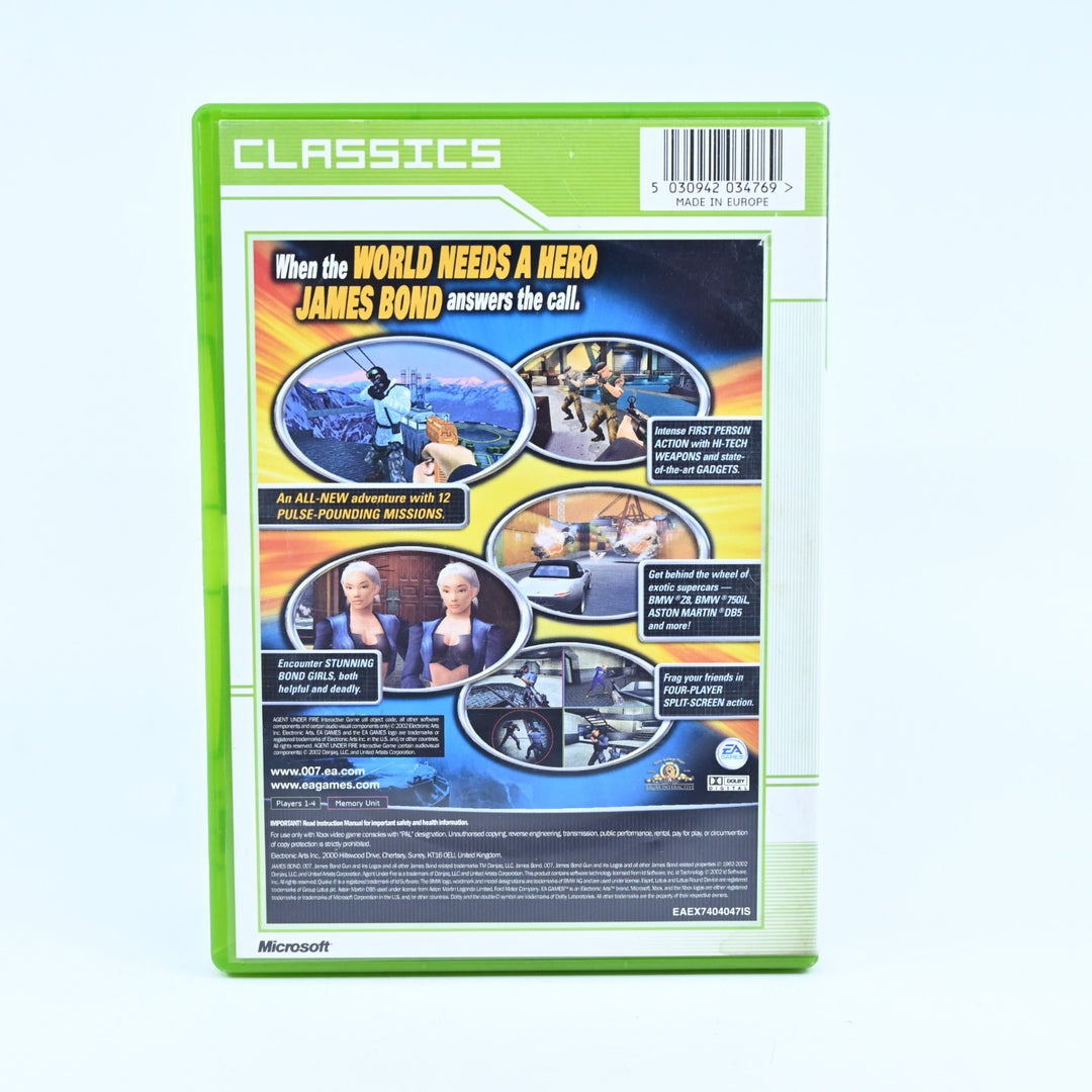 James Bond 007: Agent Under Fire -  Original Xbox Game + Manual - PAL