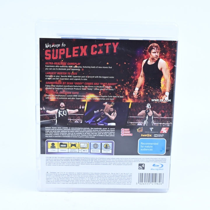 WWE W2K17 - Sony Playstation 3 / PS3 Game + Manual - FREE POST!