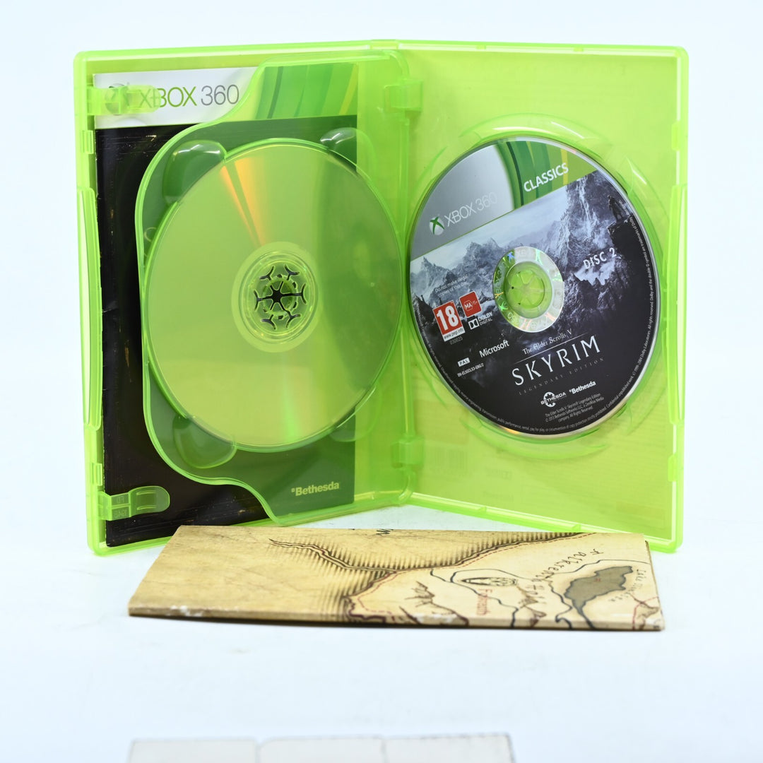 The Elder Scrolls V: Skyrim Legendary Edition - Xbox 360 Game + Map + Manual