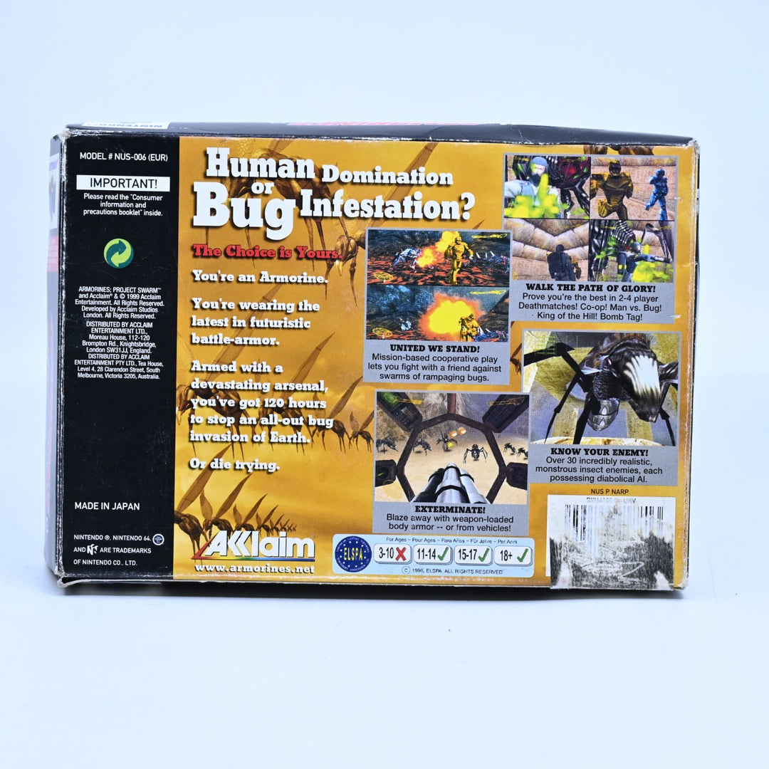 Armorines - Project Swarm - N64 / Nintendo 64 Boxed Game - PAL - FREE POST!