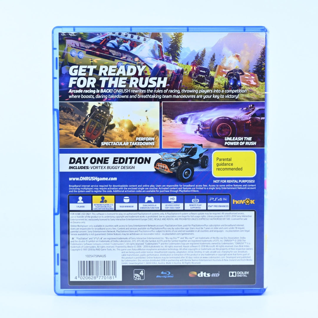 Onrush Day One Edition - Sony Playstation 4 / PS4 Game - MINT DISC!
