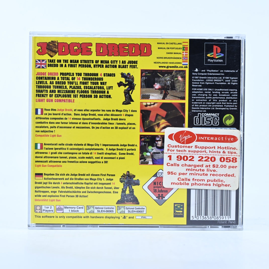 Judge Dredd - Sony Playstation 1 / PS1 Game + Manual - PAL