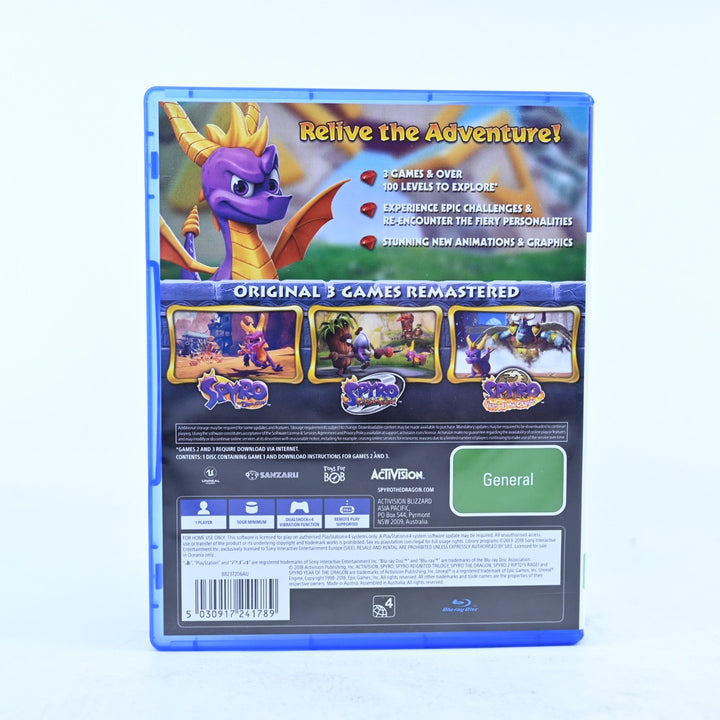 Spyro: Reignited Trilogy - Sony Playstation 4 / PS4 Game - MINT DISC!