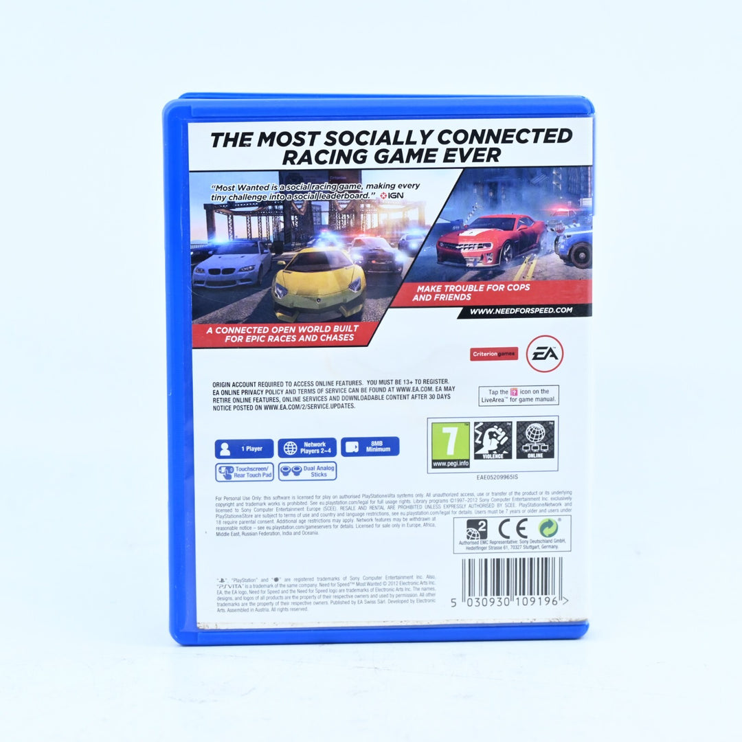 Need for Speed: Most Wanted - Sony PS Vita Game - FREE POST!