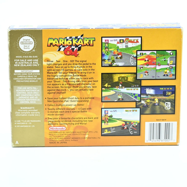 Mario Kart 64 - N64 / Nintendo 64 Boxed Game - PAL - FREE POST!