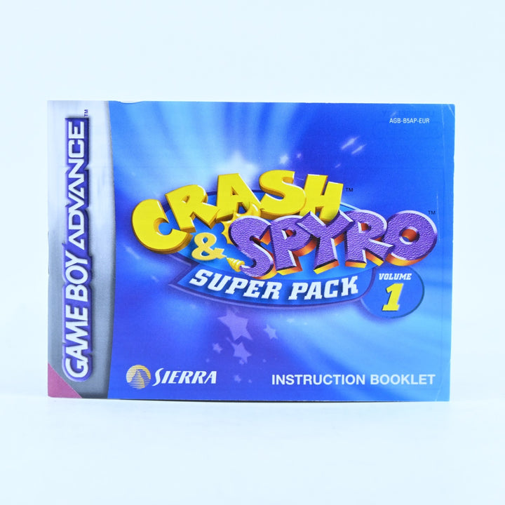 Crash & Spyro Super Pack Volume 1 - Nintendo Gameboy Advance / GBA Boxed Game