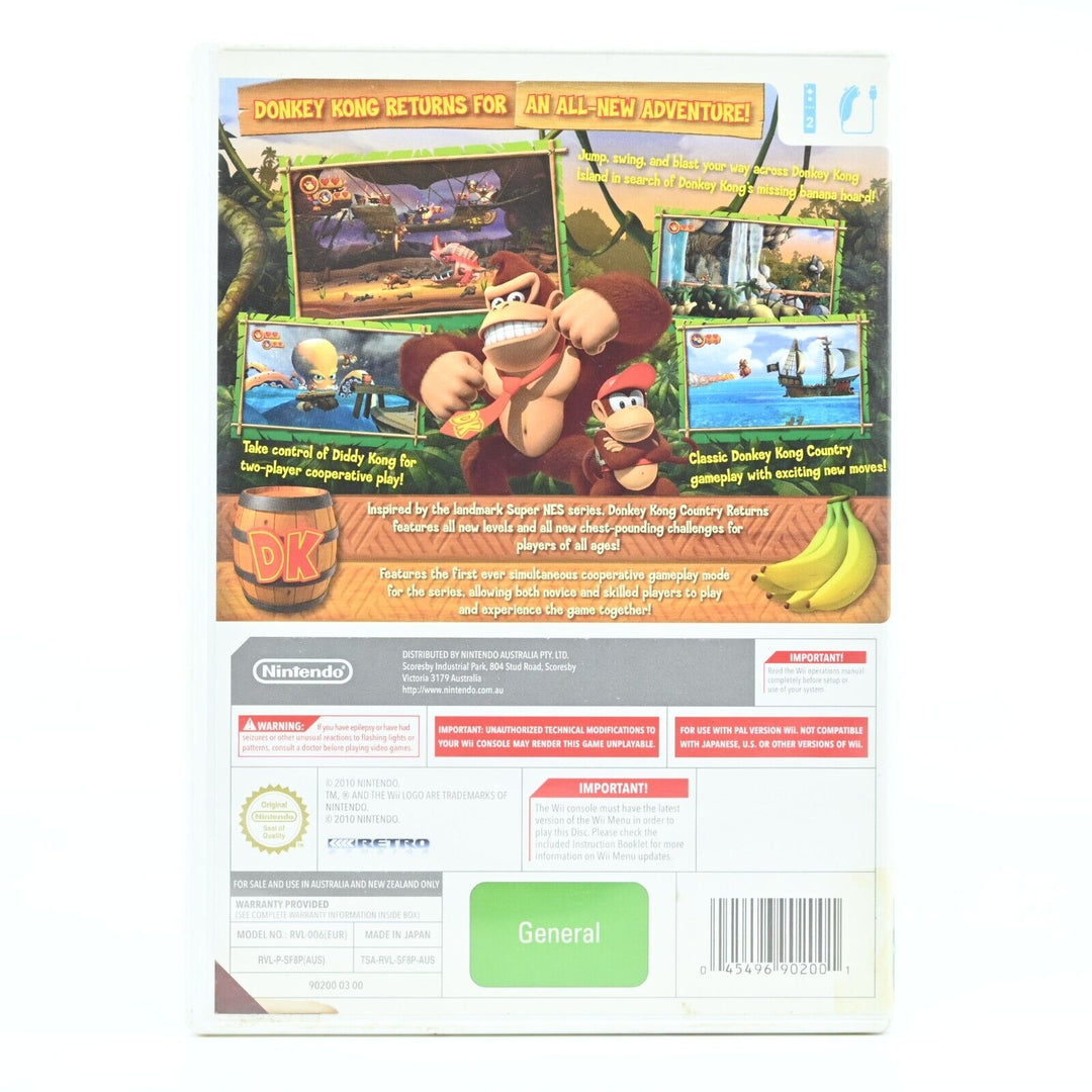 Donkey Kong Country Returns #3 - Nintendo Wii Game - PAL - FREE POST!