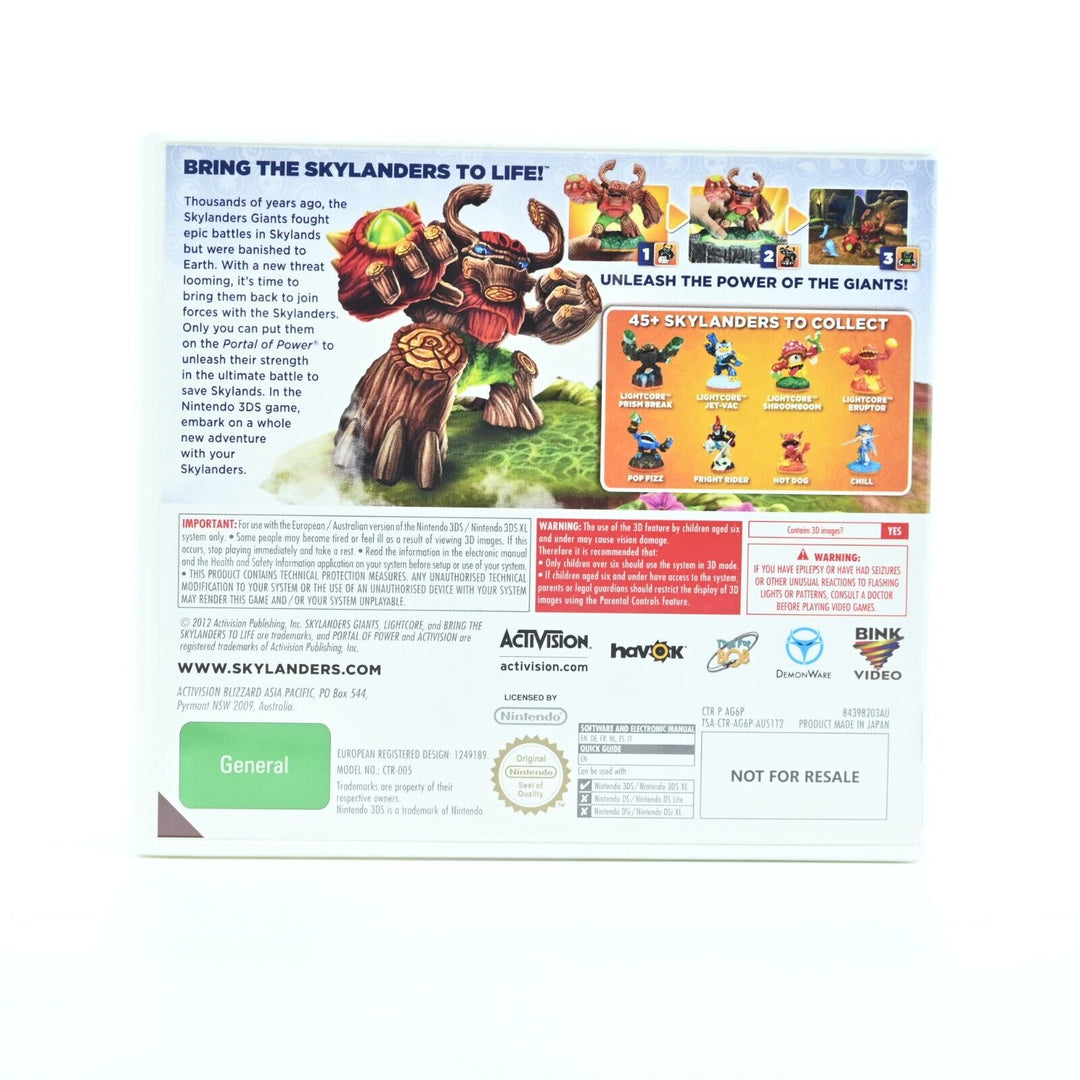 Skylanders Giants - Nintendo 3DS Game - PAL - FREE POST!
