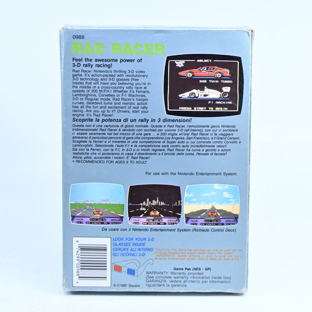 Rad Racer - Nintendo Entertainment System / NES Boxed Game - No Manual - PAL