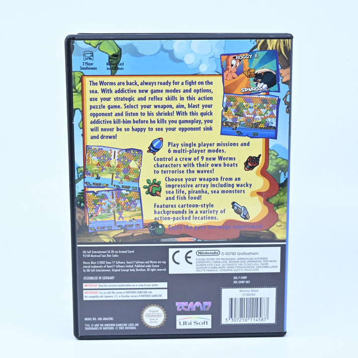 Worms Blast - Nintendo Gamecube Game + Manual - PAL - FREE POST!
