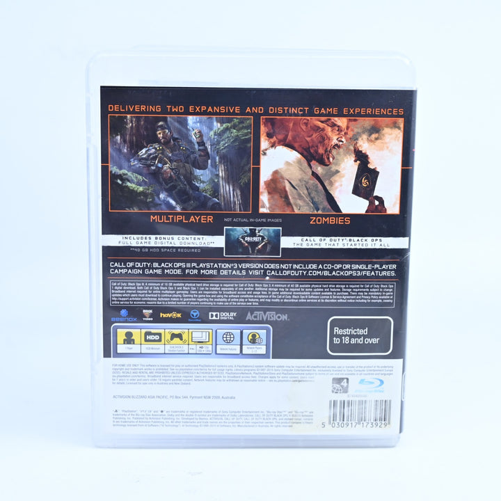 Call of Duty: Black Ops III - Sony Playstation 3 / PS3 Game + Manual - FREE POST