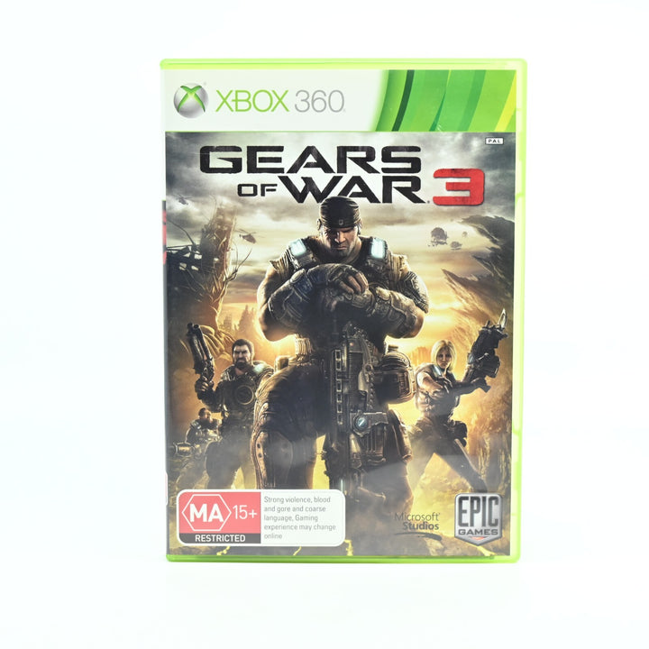 Gears of War 3 - Xbox 360 Game + Manual - PAL - NEAR MINT DISC!