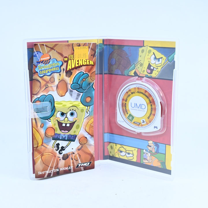 Spongebob Squarepants The Yellow Avenger - Sony PSP Game + Manual