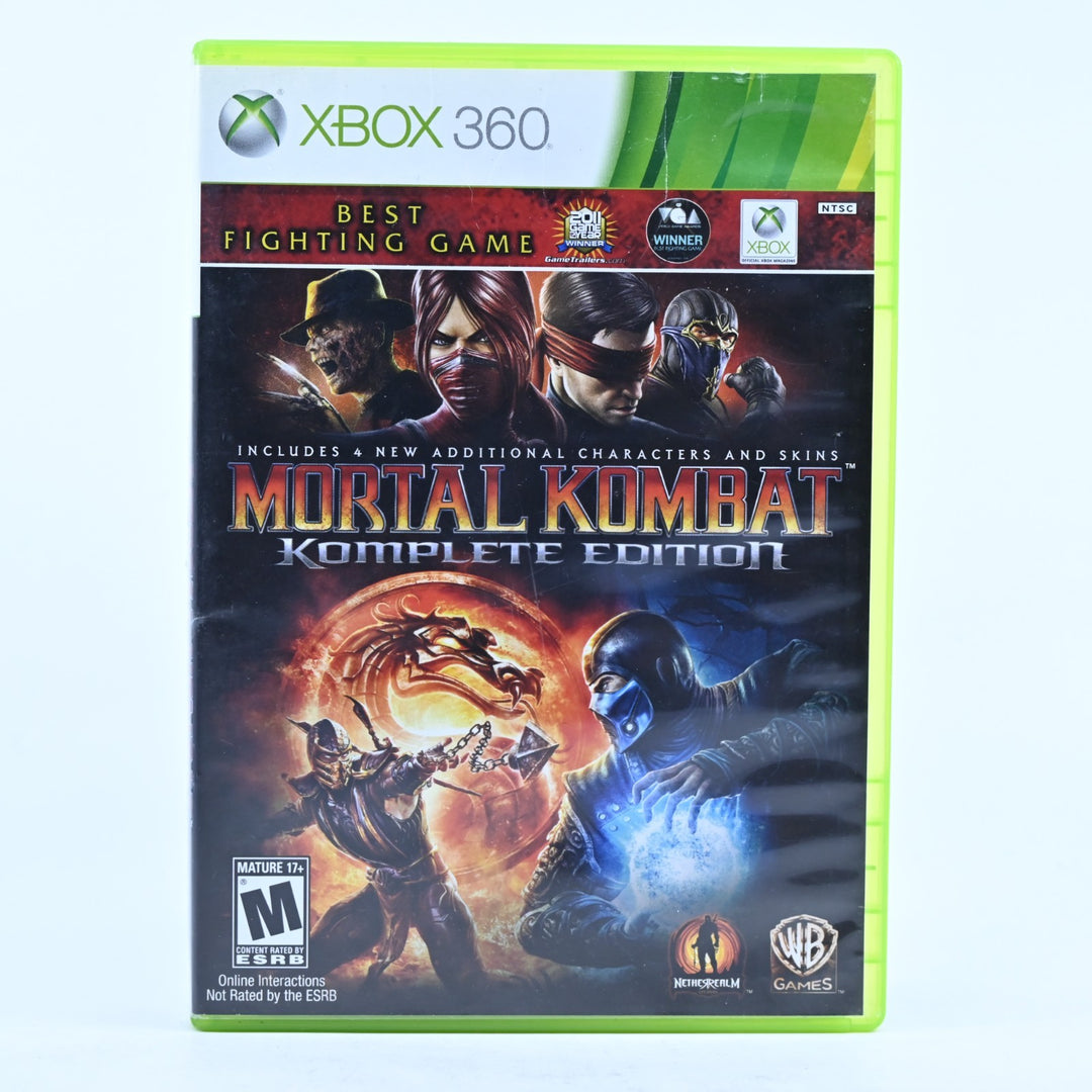 Mortal Kombat Komplete Edition - Xbox 360 Game + Manual - Region Free