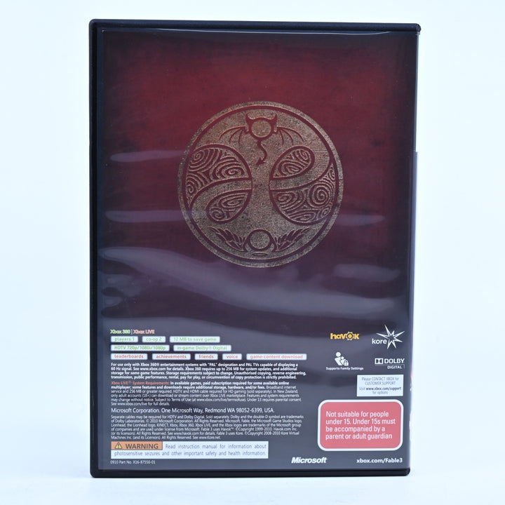 Fable III 3 - Limited Collector's Edition - Xbox 360 Game + Manual - PAL