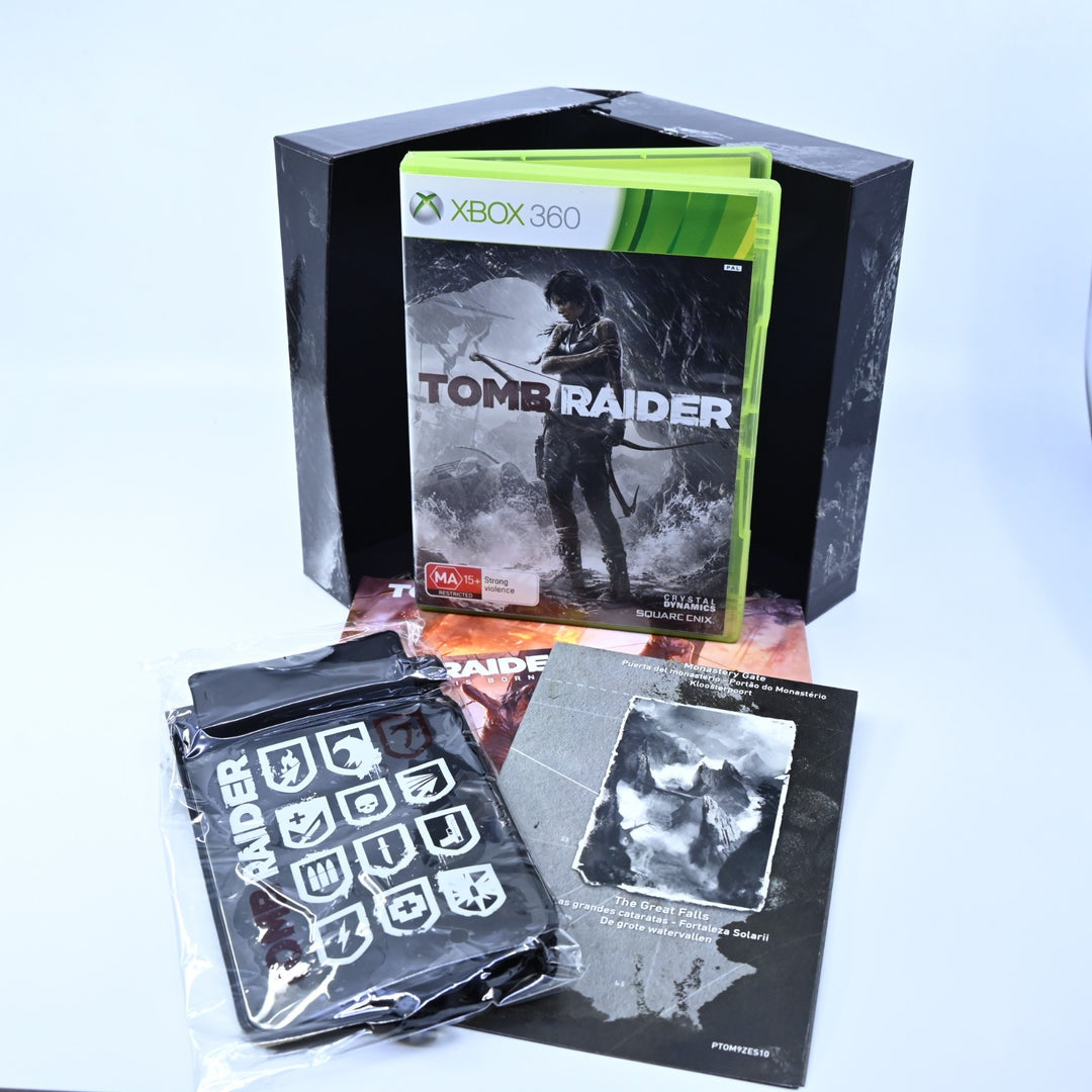 Tomb Raider Survival Edition - Xbox 360 Game + Manual + Map - PAL - MINT DISC!