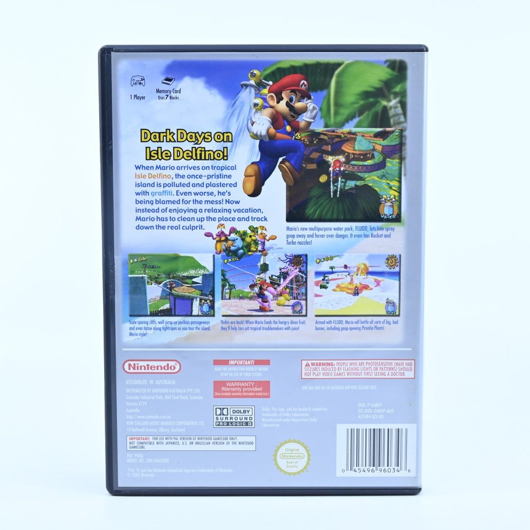 Super Mario Sunshine - Nintendo Gamecube Game + Manual - PAL - FREE POST!