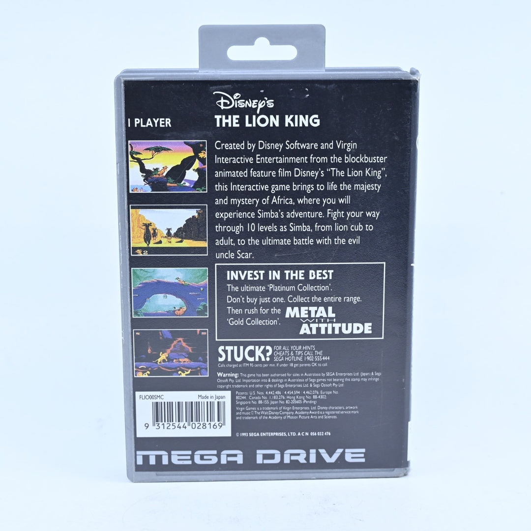 The Lion King - Sega Mega Drive Game + Manual - PAL - FREE POST!