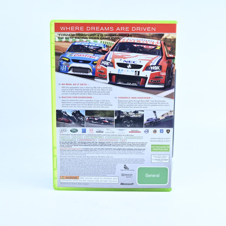 Forza Motorsport 3 - Xbox 360 Game + Manual - PAL - MINT DISC!