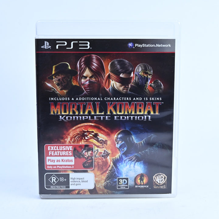Mortal Kombat Komplete Edition - Sony Playstation 3 / PS3 Game + Manual