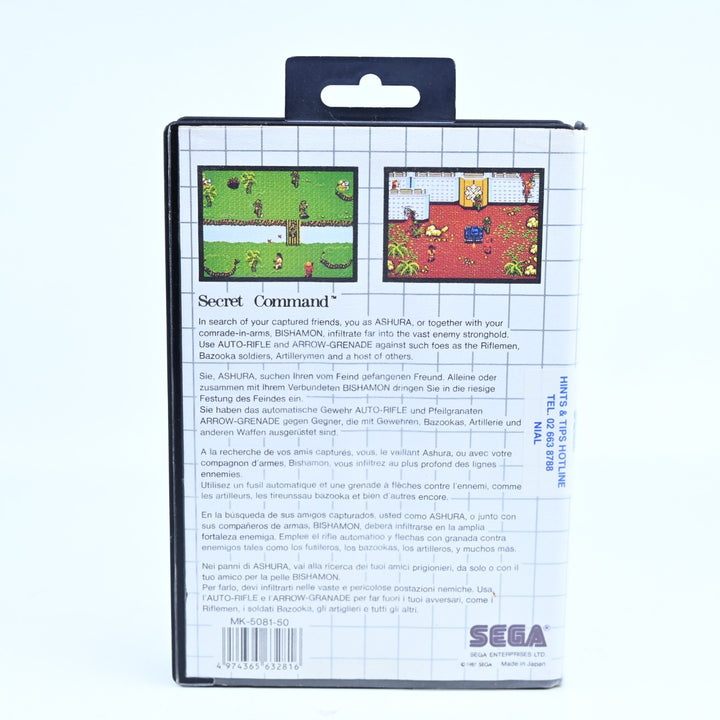 Secret Command - Sega Master System Game + Manual - PAL - FREE POST!