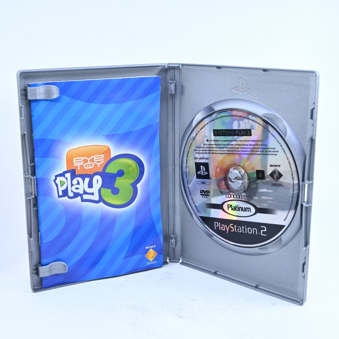 EyeToy Play 3 Camera Bundle - Sony Playstation 2 / PS2 Game + Manual - PAL